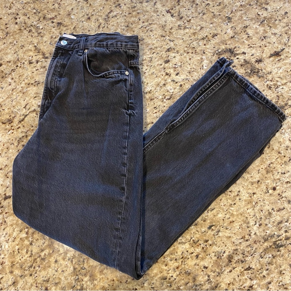 Zara Black Split Hem Jeans